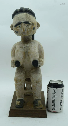 TRIBAL AFRICAN ART FANTE FIGURE. Ghana. 39cm x 13.5cm