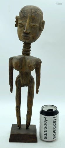 TRIBAL AFRICAN ART GHANIAN TRIBAL FIGURE. 45cm x 11.5cm