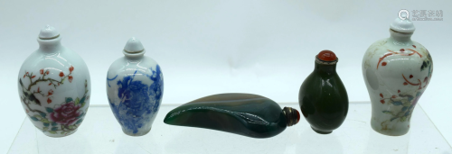 A collection of Chinese snuff bottles porcelain and