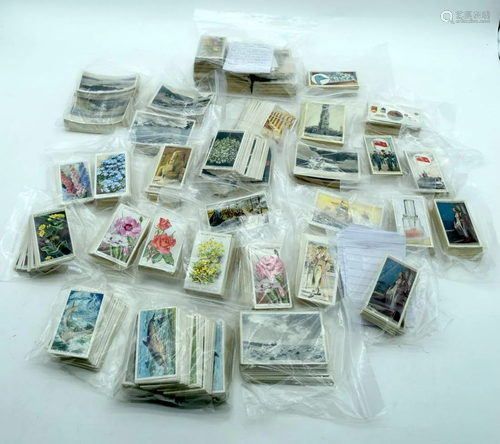 A collection of Cigarette collectors cards many full