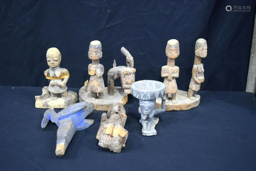 TRIBAL AFRICAN ART YORUBA MIXED ITEMS. Nigeria.