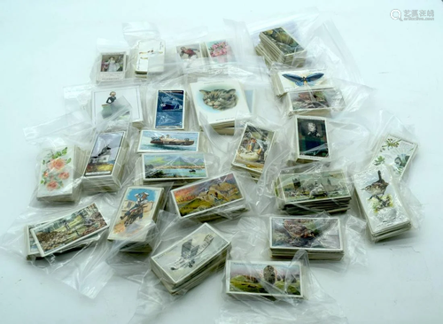 A collection of Cigarette collectors cards many full