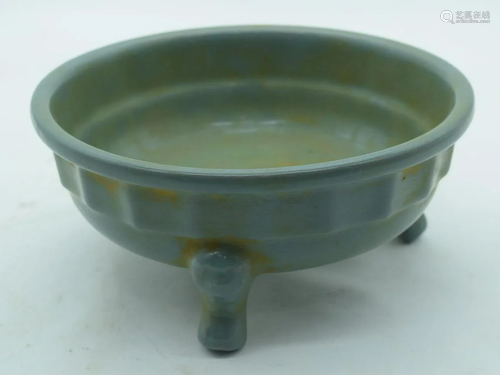 A Chinese Ru ware pottery censor 20 x 9cm .