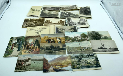 A collection of Postcards Colour/Black and white Social