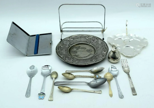 A collection of Silver plated items including a Dansk