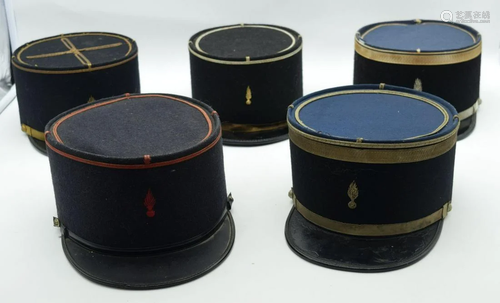 A collection of vintage French Sapeurs Pompiers felt