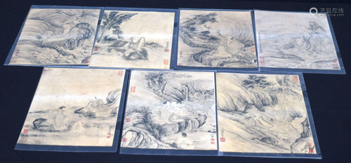 A collection of Chinese prints 28 x 21cm (7).