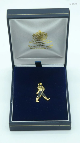 A boxed Silver gilt Johnnie Walker lapel pin .