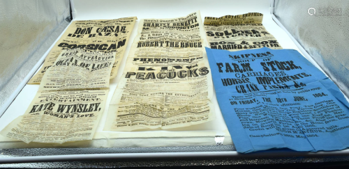 A collection of Victorian printed advertisements for