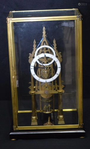 A large contemporary Cathedral skeleton clock 53 x