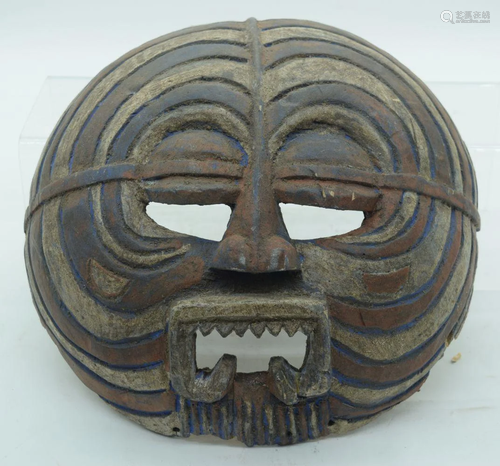 TRIBAL AFRICAN ART LUBA KIF-WEBE MASK. DR Congo.