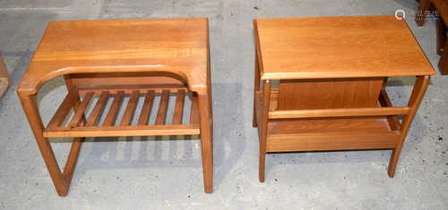 A Danish Belsted teak Telephone table together with a