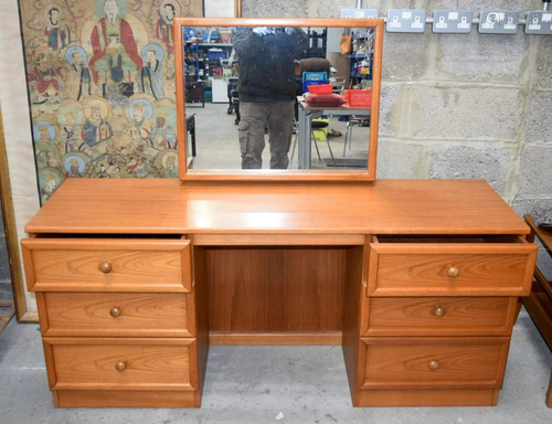 A G Plan 6 drawer dressing table with adjustable mirror