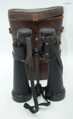 A pair of cased Military Barr and Stroud binoculars