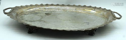 A silver plate tray 60 X 40cm.