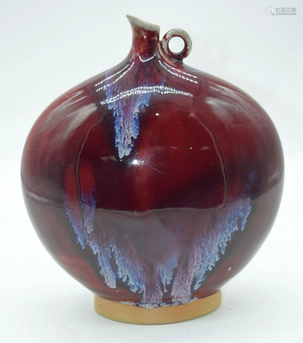 A Chinese Flambe glazed vase 25cm.