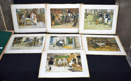 A set of prints by Cecil Aloin 28 x38cm (7) .