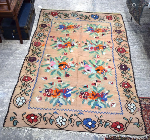 A Large Kilim rug some stains 280 x 195 cm.