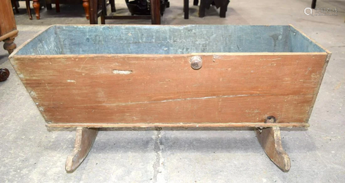 An antique wooden cradle 41 x 93 x 36cm .