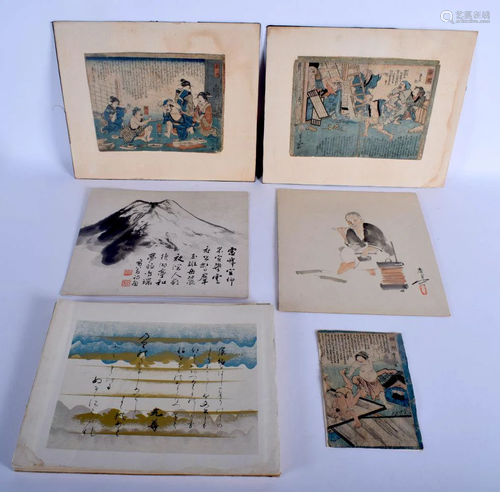 JAPANESE MEIJI PERIOD WOODBLOCK PRINTS etc. (qty)