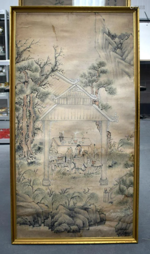 Chinese School (19th Century) Watercolour, Figures