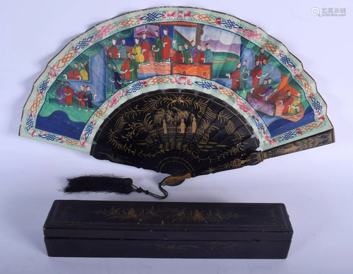 A MID 19TH CENTURY CHINESE CANTON EXPORT PAINTED