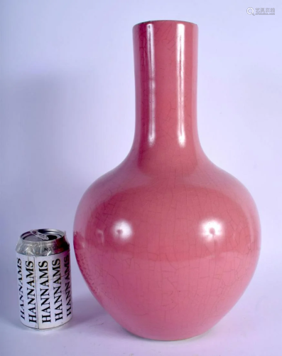 A RARE EARLY 20TH CENTURY CHINESE PINK MONOCHROME