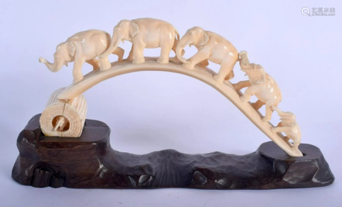 A 19TH CENTURY JAPANESE MEIJI PERIOD CARVED BONE TUSK