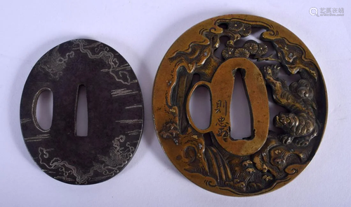 TWO 19TH CENTURY JAPANESE MEIJI PERIOD MIXED METAL