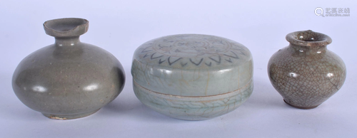 AN 18TH/19TH CENTURY KOREAN CELADON BOX AND COVER