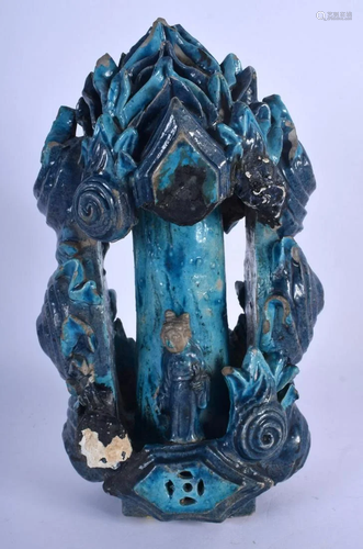 A 17TH/18TH CENTURY CHINESE FAHUA GLAZED POTTERY