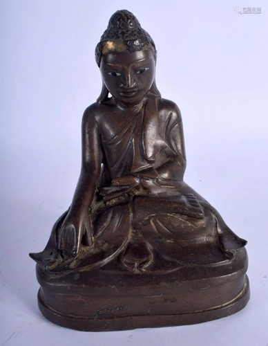 A 19TH CENTURY SOUTH EAST ASIAN BRONZE FIGURE OF A