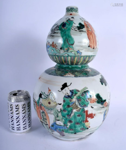 A LATE 19TH CENTURY CHINESE FAMILLE VERTE PORCELAIN