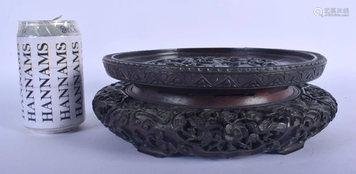 A FINE AND RARE 19TH CENTURY CHINESE CARVED ZITAN