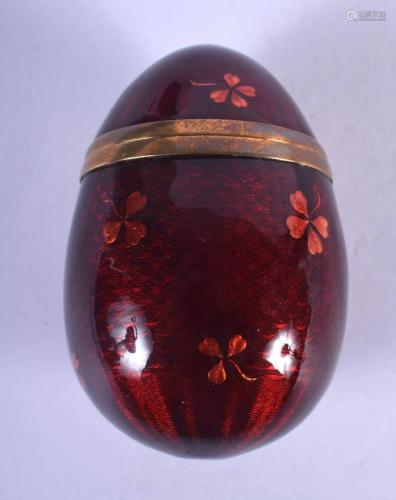 AN EARLY 20TH CENTURY EUROPEAN RED ENAMEL AND YELLO…