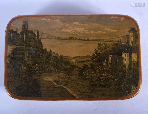 A LARGE MID 19TH CENTURY CARVED AND LACQUERED TIN SNUFF