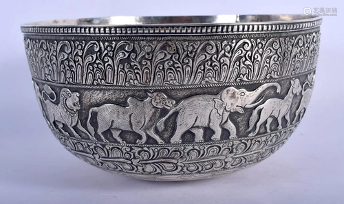 A LOVELY 19TH CENTURY INDIAN SILVER EMBOSSED BUDDHIS…