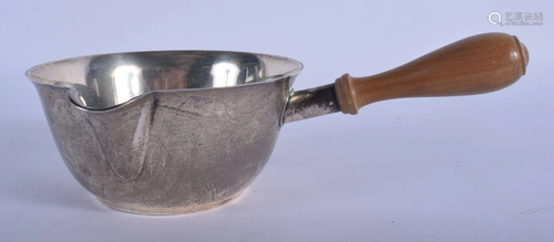 A VINTAGE TIFFANY & CO SILVER BRANDY PAN. 203 grams