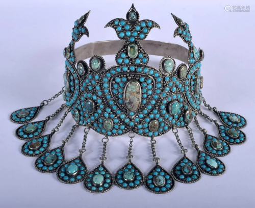 A RARE EARLY 20TH CENTURY MIDDLE EASTERN TURQUOISE AND