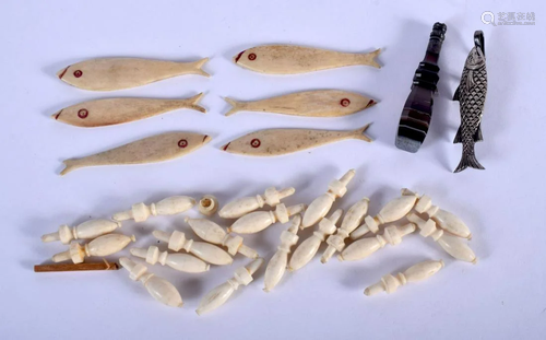 A SET OF EARLY 19TH CENTURY CARVED BONE COUNTERS