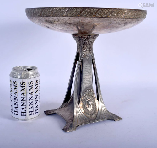 A STYLISH ART NOUVEAU SILVER PLATED WMF TABLE