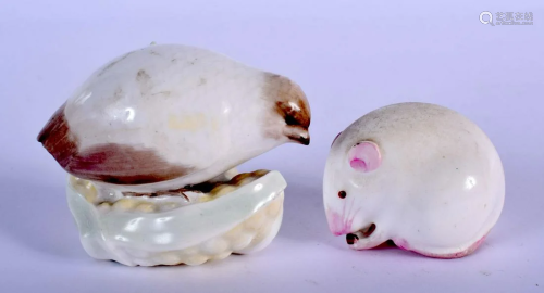 Royal Worcester netsuke series: Quail date 1916 and a