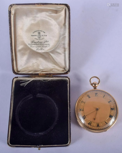 A 18CT GOLD MUSICAL POCKET WATCH. 142 grams overall.