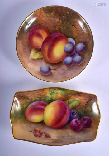 Royal Worcester shape rectangular dish painted with