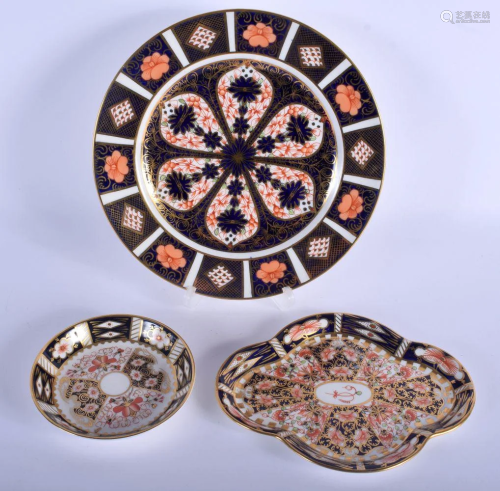 Royal Crown Derby plate painted with imari pattern