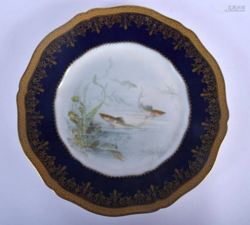 Early 20th c. Theodore Haviland, Limoges plate painted