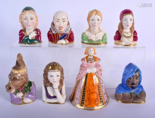 Royal Worcester candlesnuffer of Shakespearian