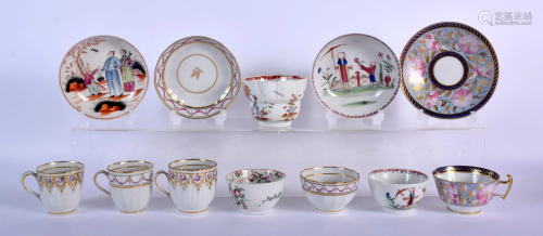 A collection of 18th c. New Hall: Tea bowl and saucer