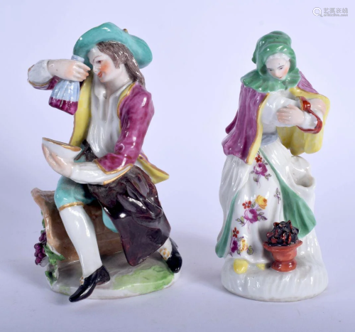 TWO 19TH CENTURY CONTINENTAL PORCELAIN FIGURES …