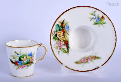 Royal Worcester fine coffee cup with a deep saucer